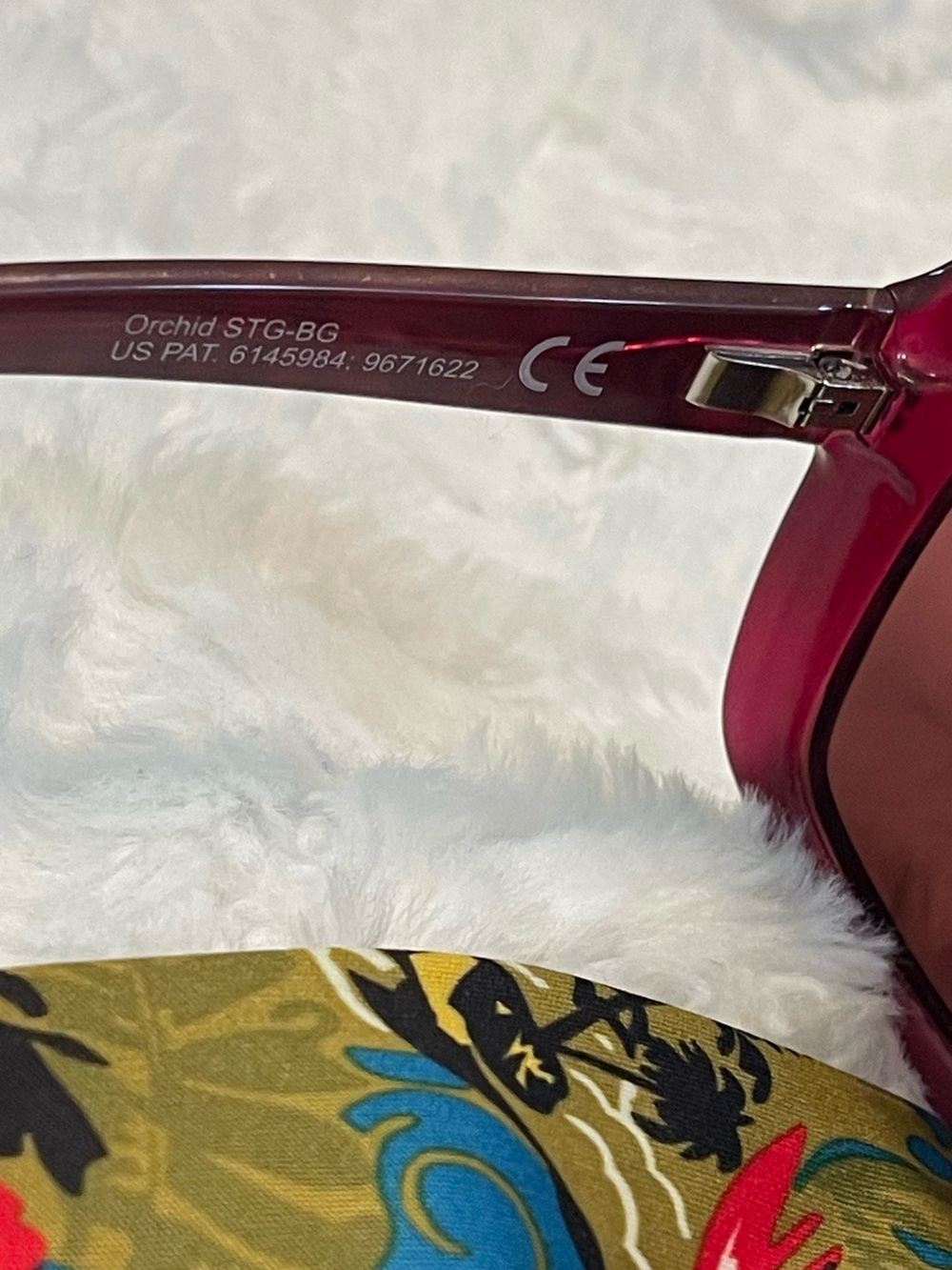 Maui Jim Orchid Raspberry PolarizedPlus2 Rectangular Sunglasses & Cases - Picture 12 of 16